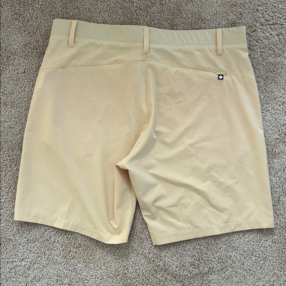 Pins & Aces Performance Stretch Golf Shorts - Yellow